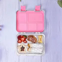 Eazy Kids 5 & 4 Convertible Bento Lunch Box wt Sandwich Cutter Set-Its Girls Things