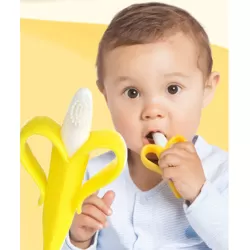 Eazy Kids - Baby Banana - Toothbrush and Teether - Yellow