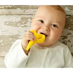 Eazy Kids - Baby Banana - Toothbrush and Teether - Yellow