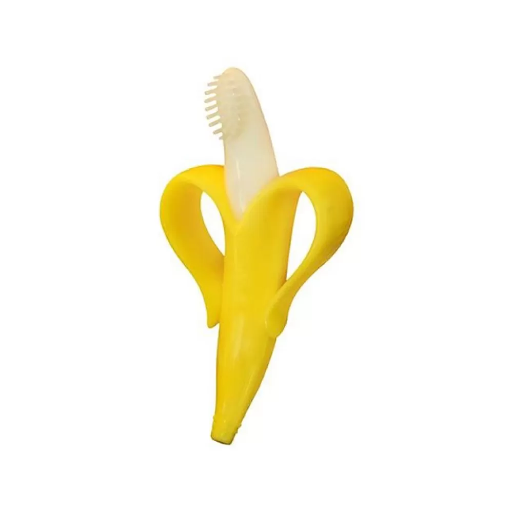 Eazy Kids - Baby Banana - Toothbrush and Teether - Yellow