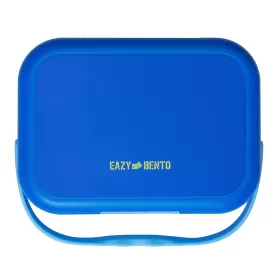 Eazy Kids 4 Compartment Bento Lunch Box - Mat Blue