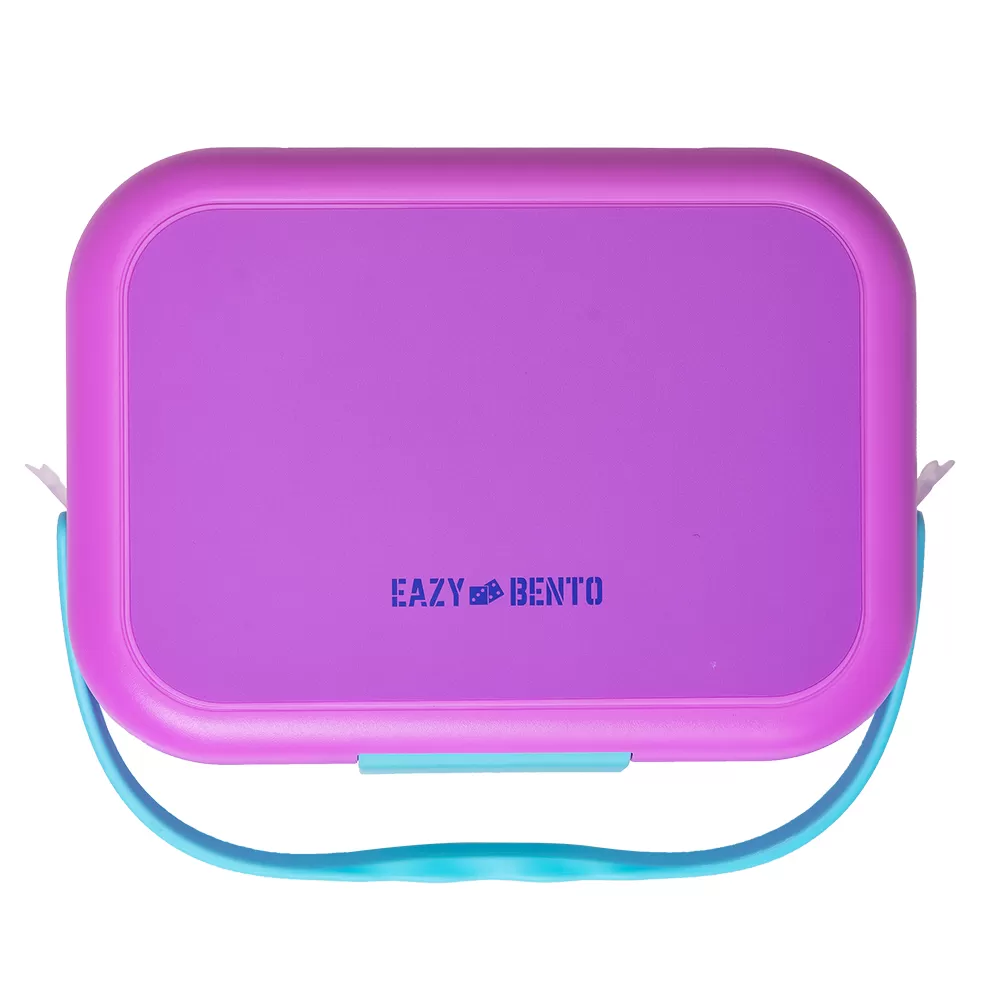 Eazy Kids 4 Compartment Bento Lunch Box - Mat Pink