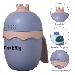 Eazy Kids Royal Baby Head Shampoo Wash Rinse Shower Mug - Purple, 500ml