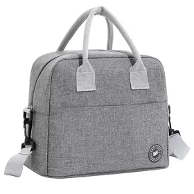 Eazy Kids Bento Boxes with Insulated Lunch Bag Combo - Grey