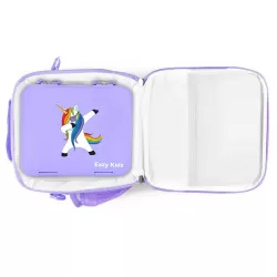 Eazy Kids Bento Boxes with Insulated Lunch Bag Combo - Unicorn Purple