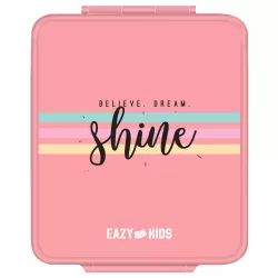 Eazy Kids Bento Boxes with Insulated Lunch Bag combo - Shine Unicorn Pink