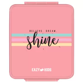 Eazy Kids Bento Boxes with Insulated Lunch Bag combo - Shine Unicorn Pink