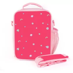 Eazy Kids Bento Boxes with Insulated Lunch Bag combo - Shine Unicorn Pink