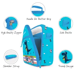 Eazy Kids Bento Boxes with Insulated Lunch Bag Combo - Dino Blue