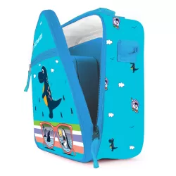 Eazy Kids Bento Boxes with Insulated Lunch Bag Combo - Dino Blue