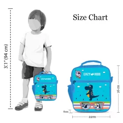 Eazy Kids Bento Boxes with Insulated Lunch Bag Combo - Jawsome Shark Blue