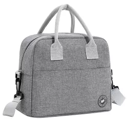 Eazy Kids Bento Boxes with Insulated Lunch Bag Combo - Love Riyadh Grey