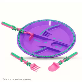 Eazy Kids Eating Plate - Garden Purple