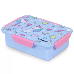 Eazy Kids Unicorn 1/2/3/4 Compartment Convertible Bento Lunch Box-Pink