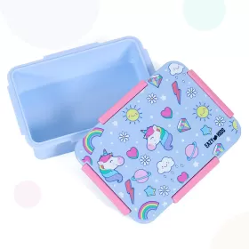 Eazy Kids Unicorn 1/2/3/4 Compartment Convertible Bento Lunch Box-Pink