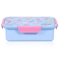 Eazy Kids Unicorn 1/2/3/4 Compartment Convertible Bento Lunch Box-Pink