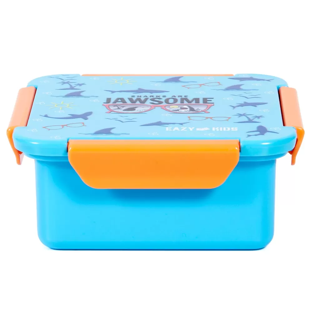 Eazy Kids Jawsome Shark Snack/Lunch Box-Blue