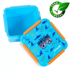 Eazy Kids Jawsome Shark Snack/Lunch Box-Blue