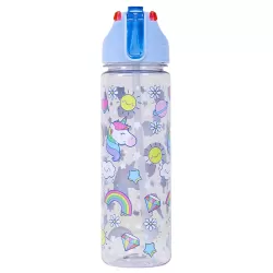 Eazy Kids Unicorn 2-In-1 Tritan Water Bottle-Blue (650ml)