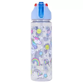 Eazy Kids Unicorn 2-In-1 Tritan Water Bottle-Blue (650ml)