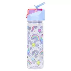 Eazy Kids Unicorn 2-In-1 Tritan Water Bottle-Blue (650ml)