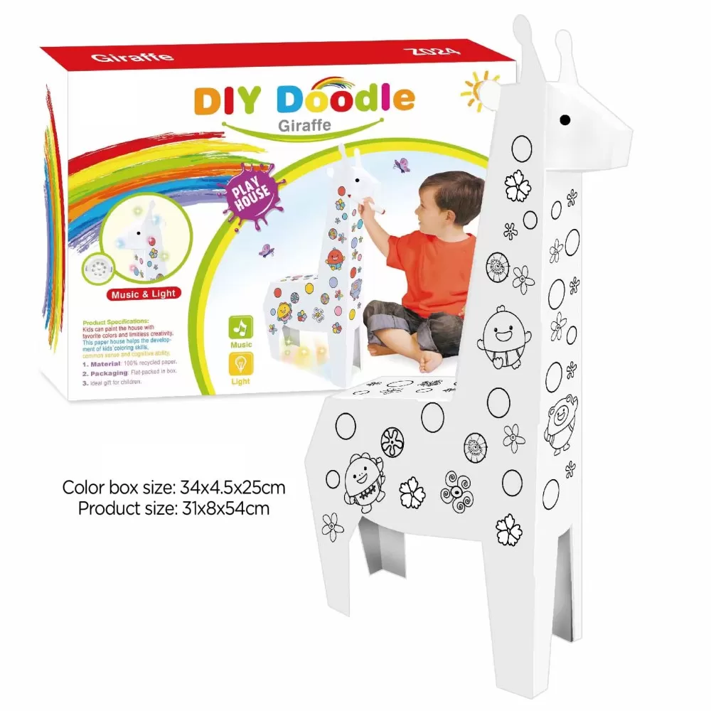 Eazy Kids DIY Doodle Coloring Giraffe with Music and Light