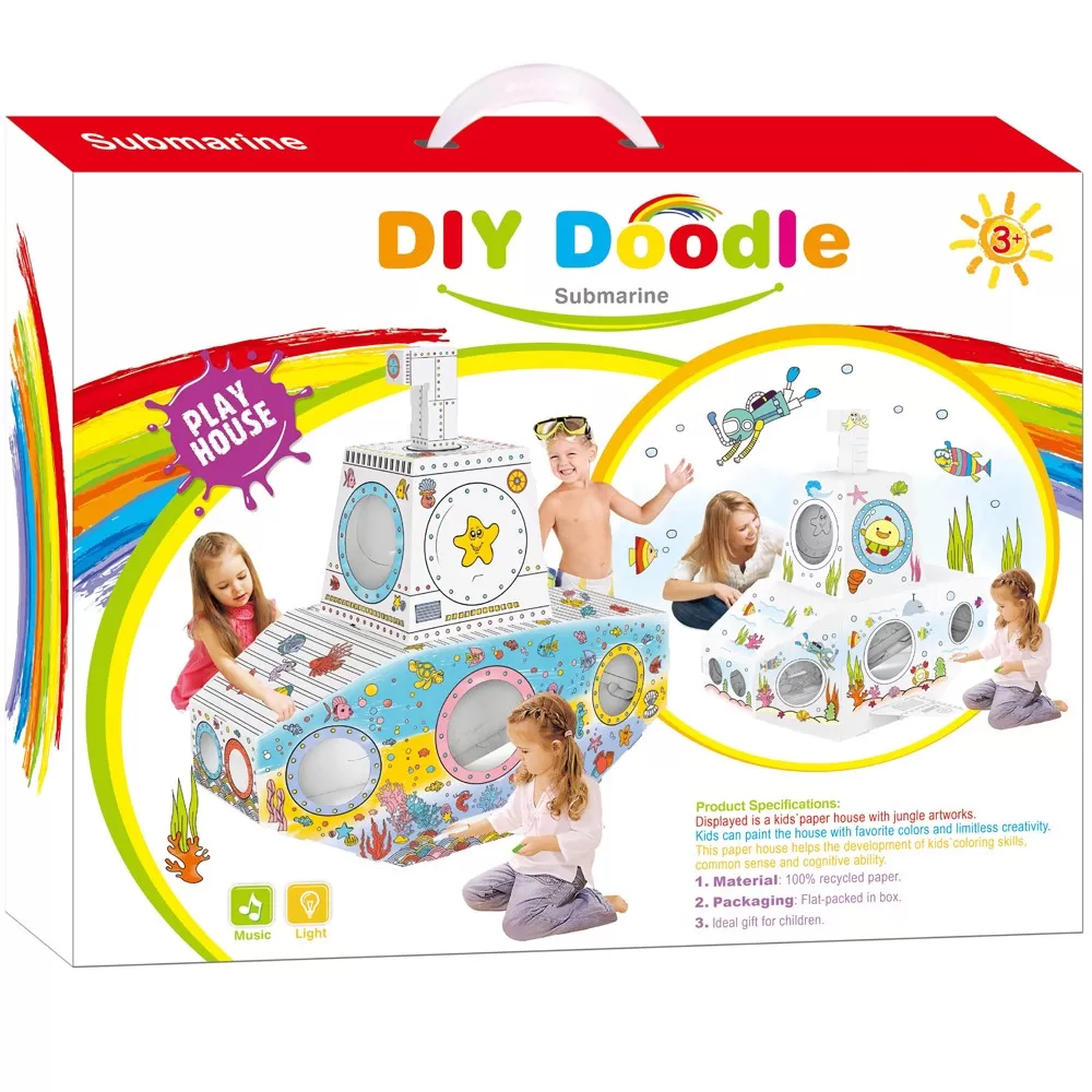 Eazy Kids DIY Doodle Coloring Submarine with Music and Light