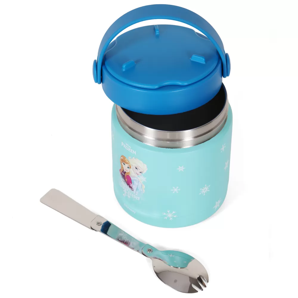 Disney Frozen Princess Elsa Stainless Steel Insulated Food Jar-Blue(350ml)