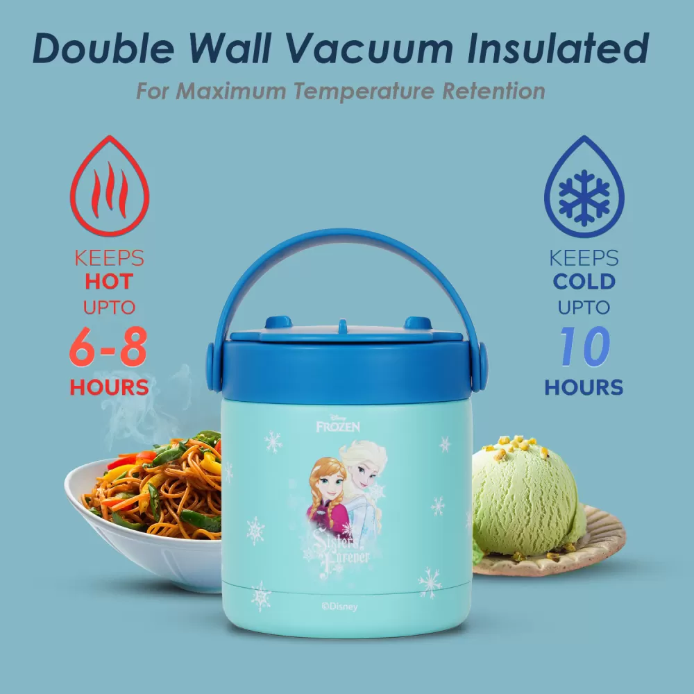 Disney Frozen Princess Elsa Stainless Steel Insulated Food Jar-Blue(350ml)