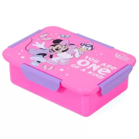 Disney Minnie Mouse 1/2/3/4 Compartment Convertible Bento Lunch Box-Pink