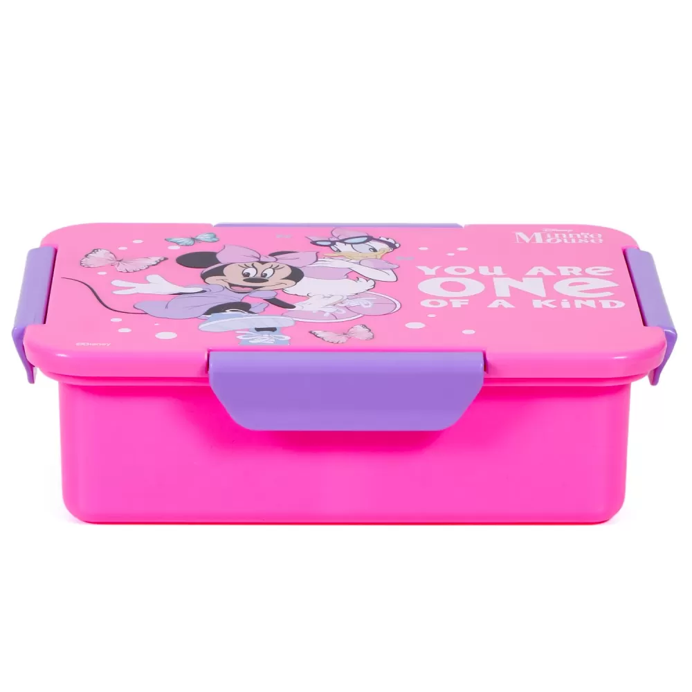 Disney Minnie Mouse 1/2/3/4 Compartment Convertible Bento Lunch Box-Pink