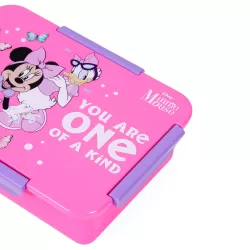 Disney Minnie Mouse 1/2/3/4 Compartment Convertible Bento Lunch Box-Pink