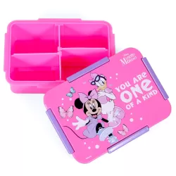 Disney Minnie Mouse 1/2/3/4 Compartment Convertible Bento Lunch Box-Pink