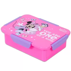 Disney Minnie Mouse 1/2/3/4 Compartment Convertible Bento Lunch Box-Pink