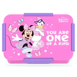 Disney Minnie Mouse 1/2/3/4 Compartment Convertible Bento Lunch Box-Pink