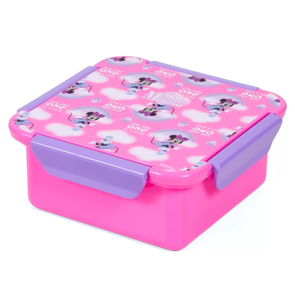 Disney Minnie Mouse Snack/Lunch Box-Pink (650ml)