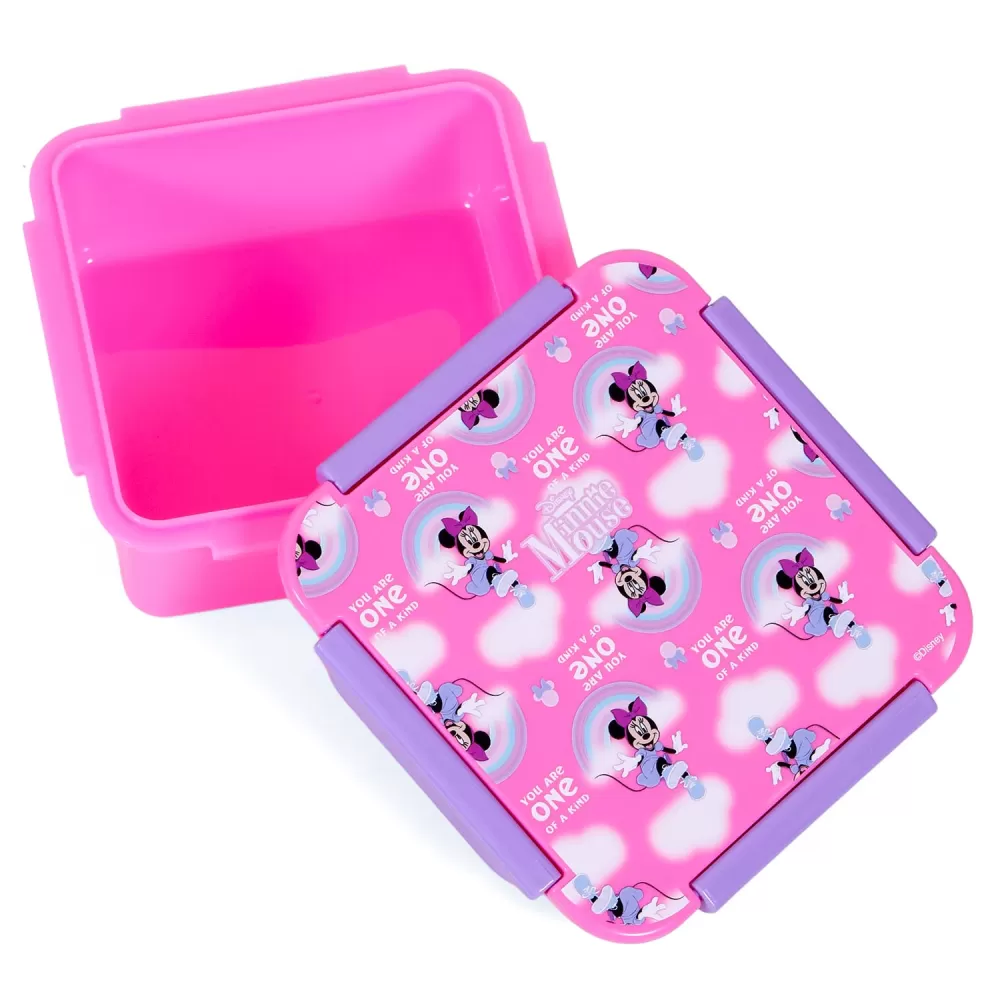 Disney Minnie Mouse Snack/Lunch Box-Pink (650ml)