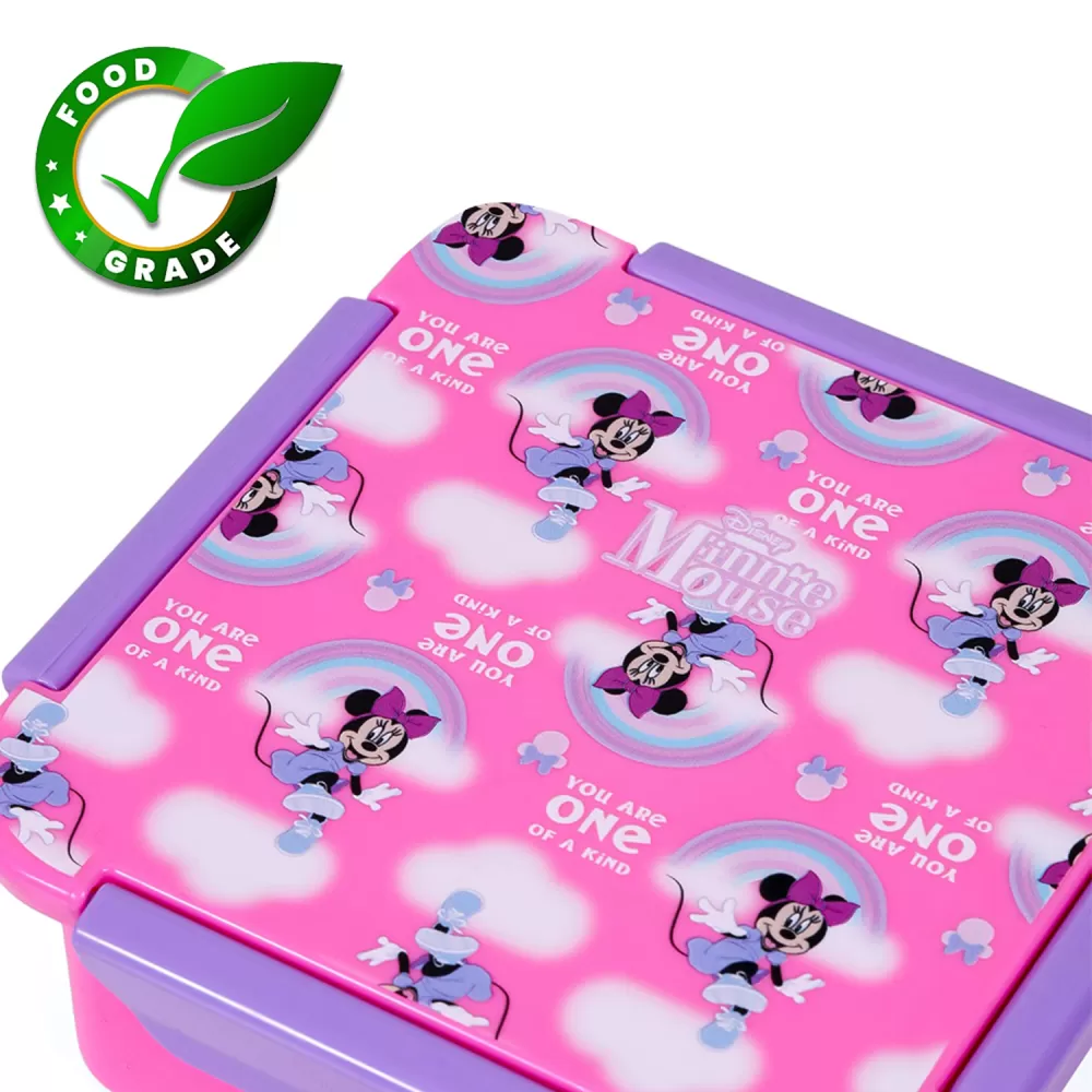 Disney Minnie Mouse Snack/Lunch Box-Pink (650ml)