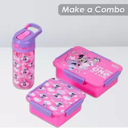 Disney Minnie Mouse Snack/Lunch Box-Pink (650ml)