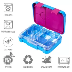 1440ml Microwavable Plastic Bento Lunch Box With Bag, Sauce