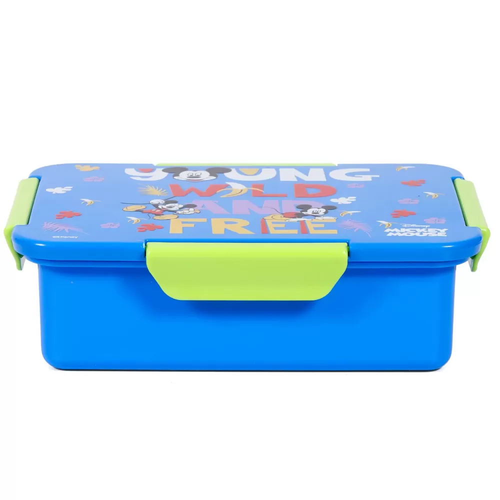 Disney Mickey &amp; Friends 1/2/3/4 Compartment Convertible Bento Lunch Box-Blue