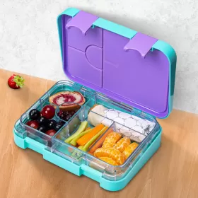 Disney Frozen Princess Elsa 6/4 Compartment Convertible Bento Tritan Lunch Box-Blue