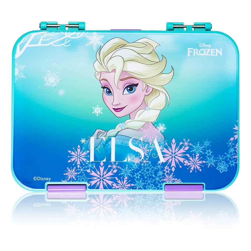 Disney Frozen Princess Elsa 6/4 Compartment Convertible Bento Tritan Lunch Box-Blue