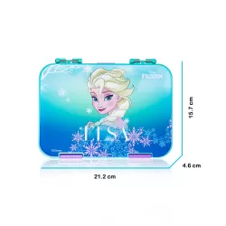 Disney Frozen Princess Elsa 6/4 Compartment Convertible Bento Tritan Lunch Box-Blue