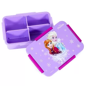 Disney Frozen Princess 1/2/3/4 Compartment Convertible Bento Lunch Box-Purple