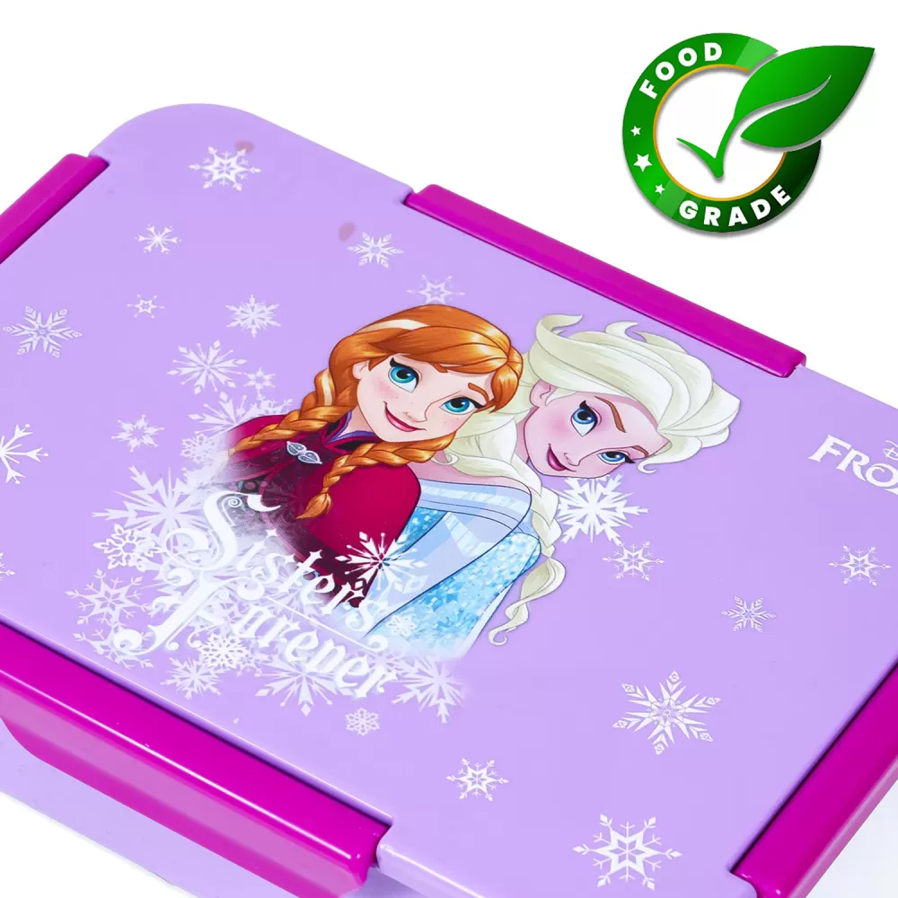 Disney Frozen Princess 1/2/3/4 Compartment Convertible Bento Lunch Box-Purple