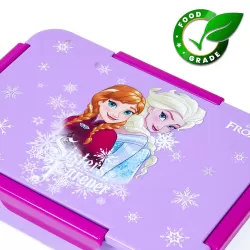 Disney Frozen Princess 1/2/3/4 Compartment Convertible Bento Lunch Box-Purple