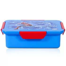 Marvel Spider-Man 1/2/3/4 Compartment Convertible Bento Lunch Box-Blue