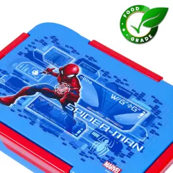 Marvel Spider-Man 1/2/3/4 Compartment Convertible Bento Lunch Box-Blue