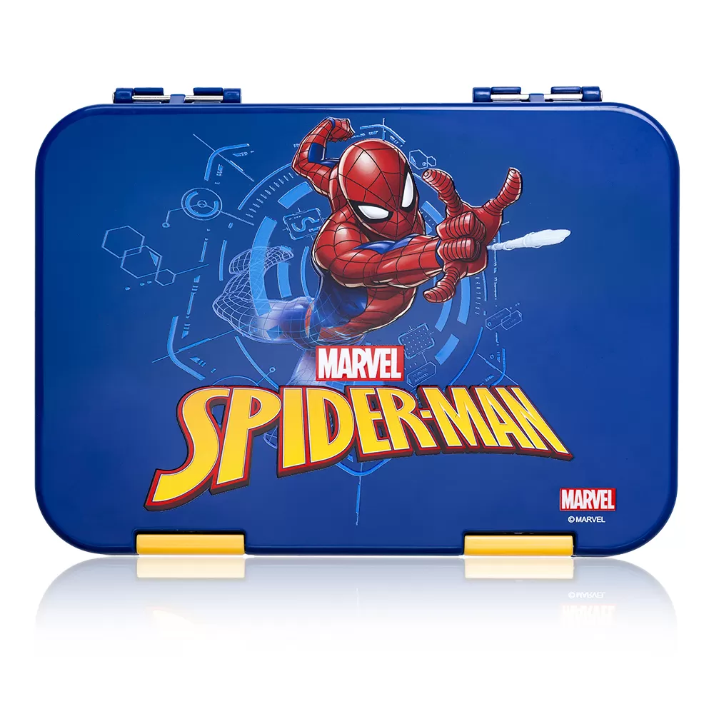 Marvel Spider-Man 6/4 Compartment Convertible Bento Tritan Lunch Box-Blue